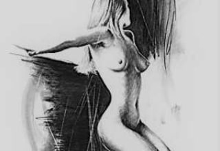 nude girl sketch in charcoal | breast lift procedure | Mastopexy